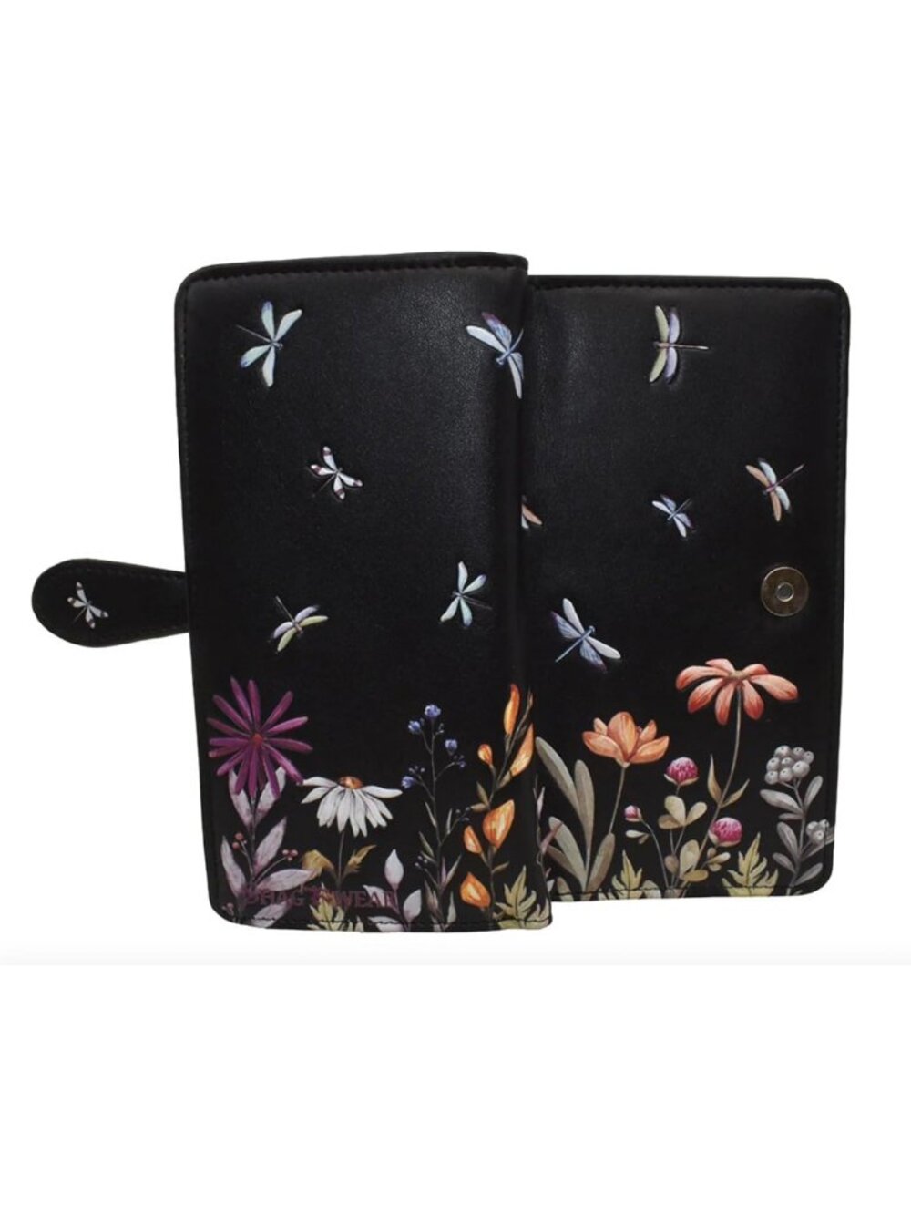 Colorful Women's Wallet - Butterflies & Dragonflies Design, Stylish & Functional